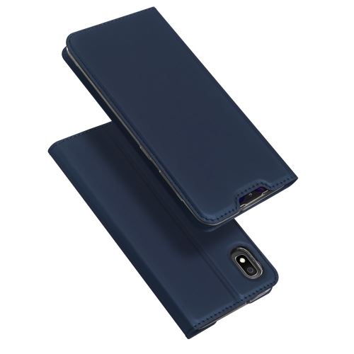 Etui en PU Skin Pro Series avec un support bleu foncé pour votre Samsung Galaxy A10