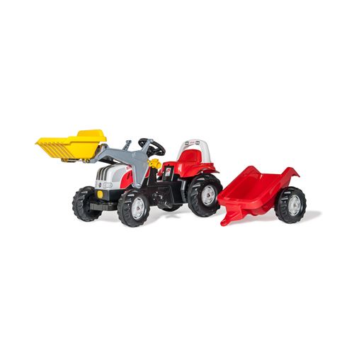 Rolly Toys tracteur escaliers RollyKid Steyr 6165 CVT rouge junior