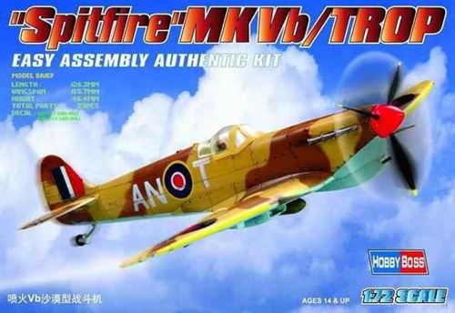 HobbyBoss Spitfire Mk Vb Trop RAF 417 + 249 Sqn 1:72 Kit De Modèle NEUF OVP - Image 4