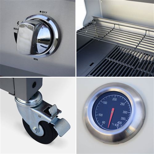 Barbecue gaz inox 14kW – Richelieu ivoire – Barbecue 3 Barbecue gaz inox 14kW – Richelieu ivoire – Barbecue 3