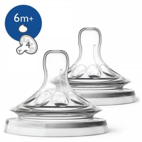 Lot de 2 tétines natural 6 mois + 1 fente y - philips avent