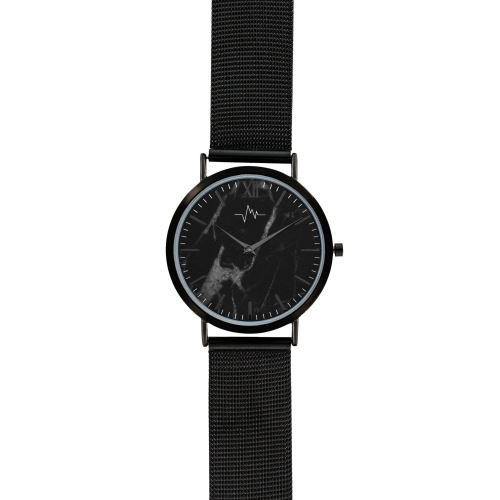 Montre Homme Andreas Osten Cadran 40mm En Steel Gris et Noir Et Bracelet Noir En Acier AO-191