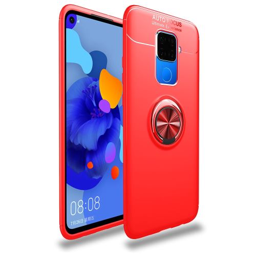 Coque en TPU avec béquille rouge pour votre Huawei Mate 30 Lite/Nova 5i Pro