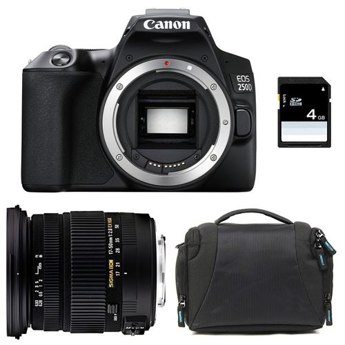 CANON eos 250d + sigma 17-50 f2,8 dc os ex hsm + sac + sd 4go