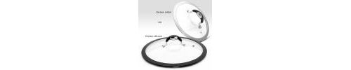 Couvercle verre bord metal.16cm. bialetti