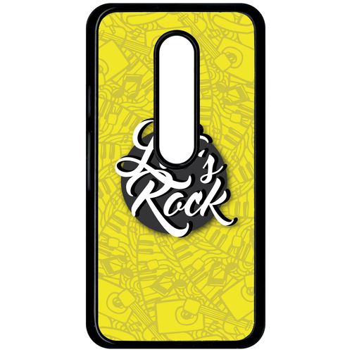 Coque Motorola Moto G 3 Lets Rock Fond Jaune