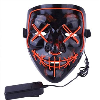 Shop Story Masque Led De Film D Horreur La Purge Orange Masques A La Fnac