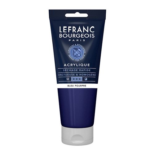 Lefranc Bourgeois - Peinture - peinture acrylique - bleu violet - semi-opaque - satin - fine - 200 ml