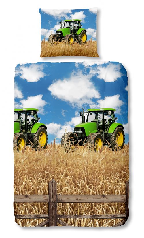 Good Morning Tracteur housse de couette 140 x 200/220 cm