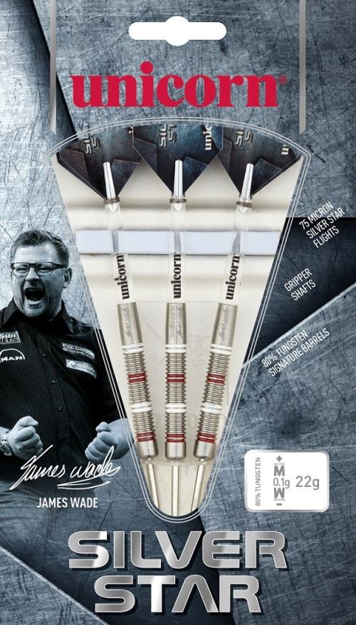 Unicorn Silver Starjames Wade fléchettes 80% poids 24