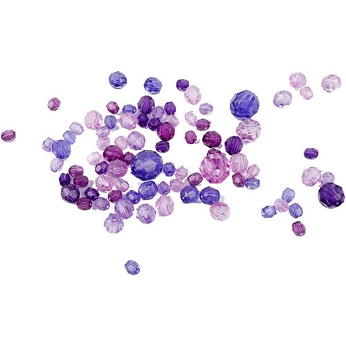 Creotime perles à facettes mélange violet 250 g