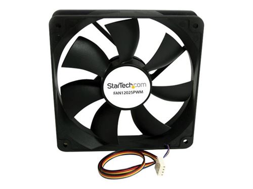 StarTech.com Ventilateur d'Ordinateur 120 mm avec PMW - Connecteur à Modulation d'Impulsion en Durée - 1x Molex Fan Femelle - Ventilateur châssis - 120 mm - noir