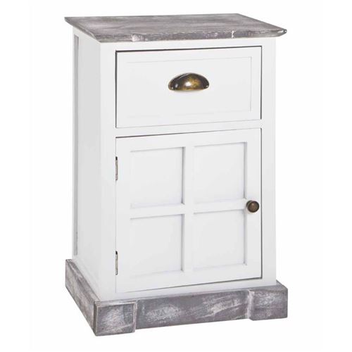 Paris Prix - Commode Vintage En Bois anie 60cm Blanc