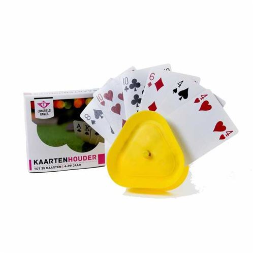 Triangle porte cartes jaune en plastique
