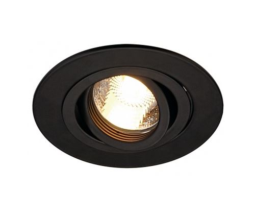 New tria xl rond gu10 encastré, noir mat, max. 50w, clips ressorts