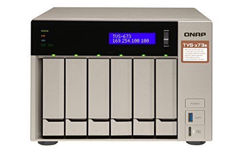 QNAP TVS-673E NAS Tour Ethernet/LAN Gris - Serveurs de stockage (Disque dur, SSD, M.2, Série ATA III, 2.5/3.5\