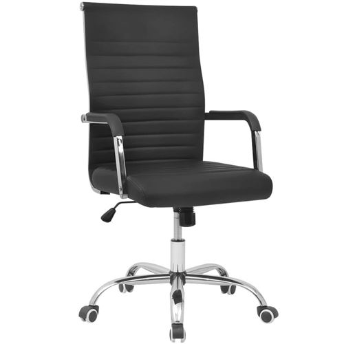 vidaXL Bureaustoel zwart 55x63 cm kunstleer