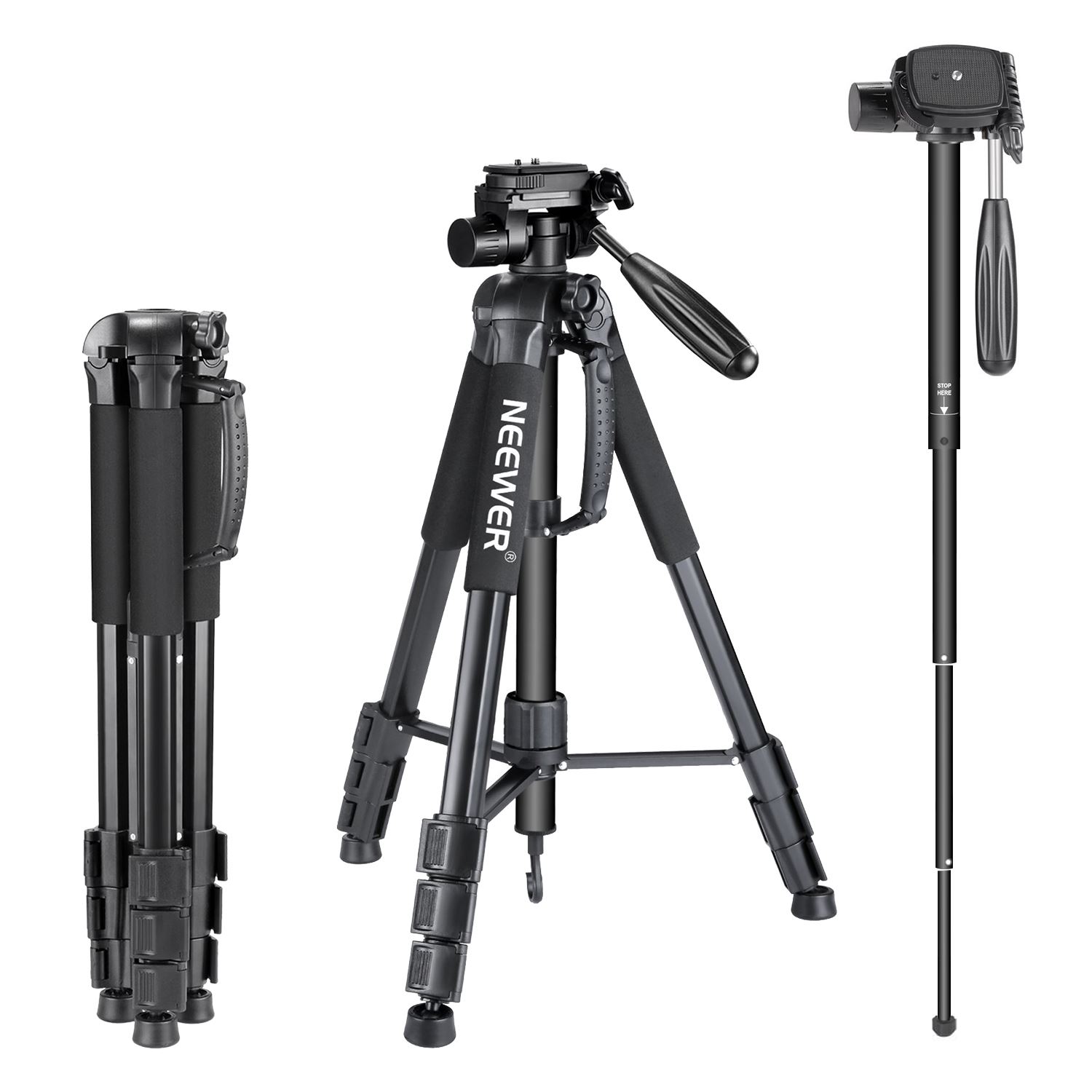 Trépied Neewer 200cm Trépied Vidéo NEEWER 200 Cm - Alliage Aluminium Robuste Avec Tête Fluide 360° - Compatible Canon, Nikon, Sony Neewer Trepied Trépied Neewer 200cm Trépied Vidéo NEEWER 200 Cm - Alliage Aluminium Robuste Avec Tête Fluide 360° - Compatible Canon, Nikon, Sony Neewer Trepied