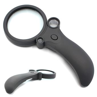 Loupe FISHTEC 3 Grossissements 2,5X , 5X, 164X Lumières LED - 1