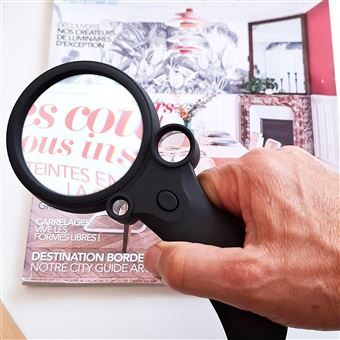 Loupe FISHTEC 3 Grossissements 2 5X 5X 164X Lumieres LED Loupe Achat prix fnac