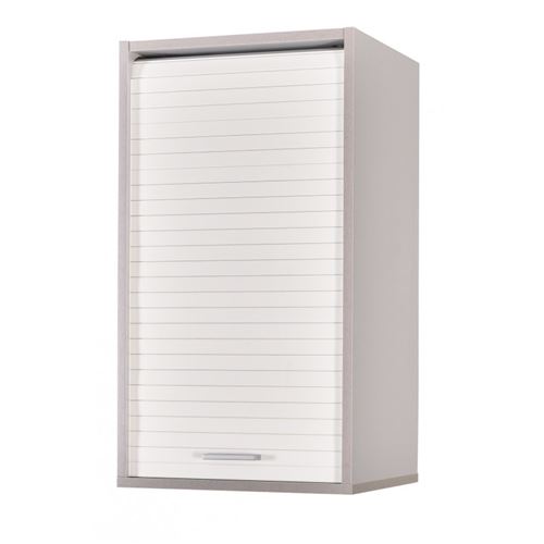 Meuble Cuisine Alu Bicolore 40 cm H 72 cm - Coloris: Blanc