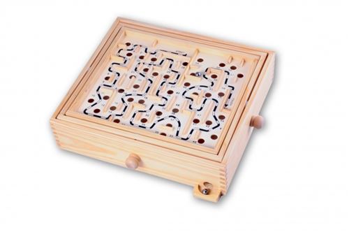 Longfield Games labyrinthe en bois 35,5 x 30 cm blanc