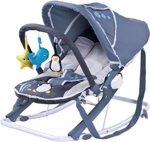 Transat Balancelle Pliant Avec Arche De Jeux Et Grand Auvent Bebe Enfant 0 9kg Aqua Transats Pour Bebe Achat Prix Fnac