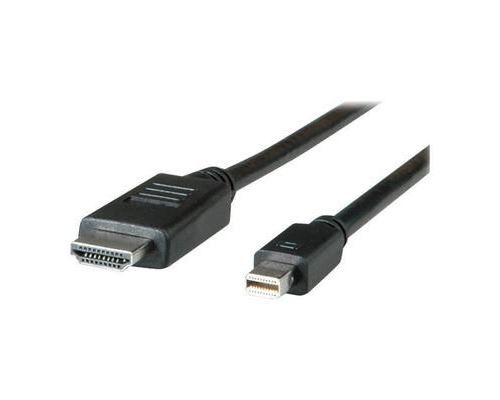 Roline Câble vidéo DisplayPort - HDMI Mini DisplayPort (M) pour HDMI (M) 2 m blindé noir