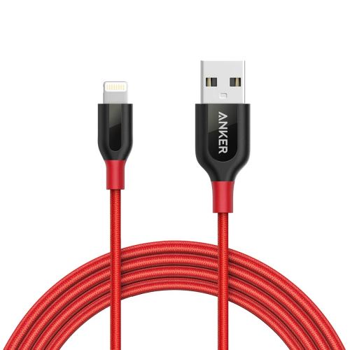 Anker [Certifié MFi] Powerline+ Câble Lightning (180 cm) en Fibres d'aramide et Nylon Double tressage pour iPhone XS/XS Max/XR/X/