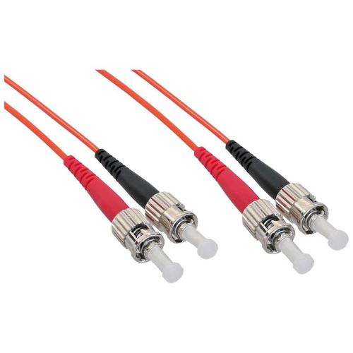 LWL câble duplex, InLine®, ST/ST 50/125µm, 25m