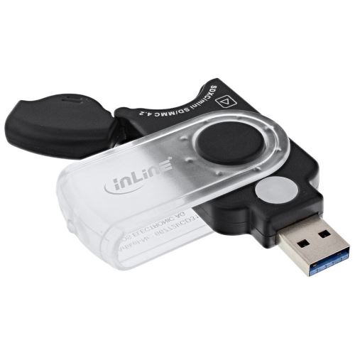 Inline Noir - Adaptateur De Carte - Tout-En-Un (Mmc, Sd, Rs-Mmc, Mmcmobile, Microsd, Mmcplus, Sdhc, Microsdhc, Sdxc, Microsdxc) - Usb 3.0