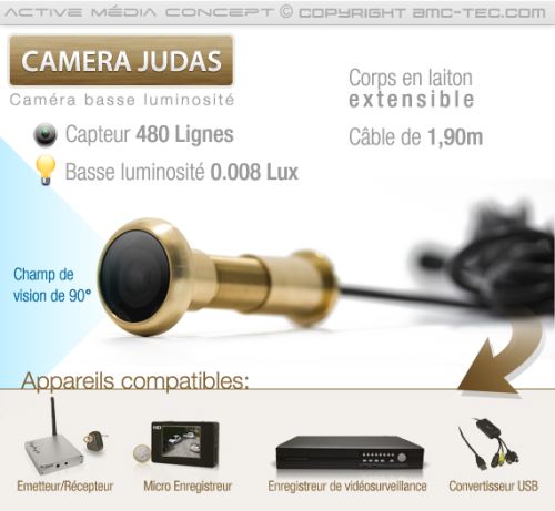 Micro caméra couleur judas pour porte d'entrée - Équipements et sécurité  pour la maison - Achat & prix | fnac