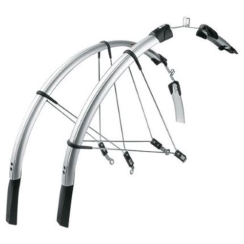 SKS Fender Set Raceblade plastique longue 28inch d'argent 25mm