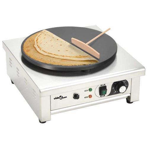 vidaXL Crêpière électrique avec bac de récupération 40 cm 3000 W