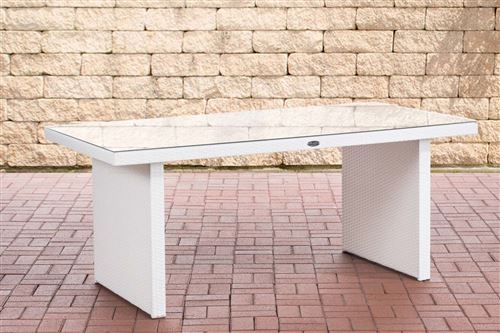 Table de Jardin Avignon , Blanc /180 cm