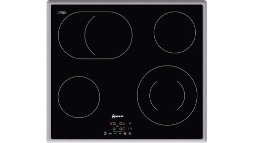Neff N 50 T18B42N2 - Vitrocéramique - 4 plaques de cuisson - Niche - largeur : 56 cm - profondeur : 49 cm - noir - avec garnitures en acier inoxydable