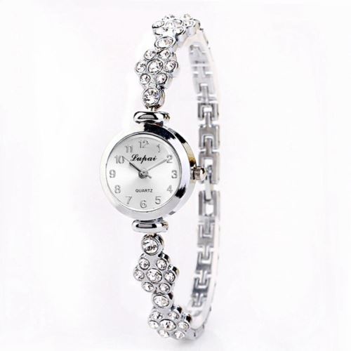 Montre Bracelet Femme Quartz rhinestone Argent