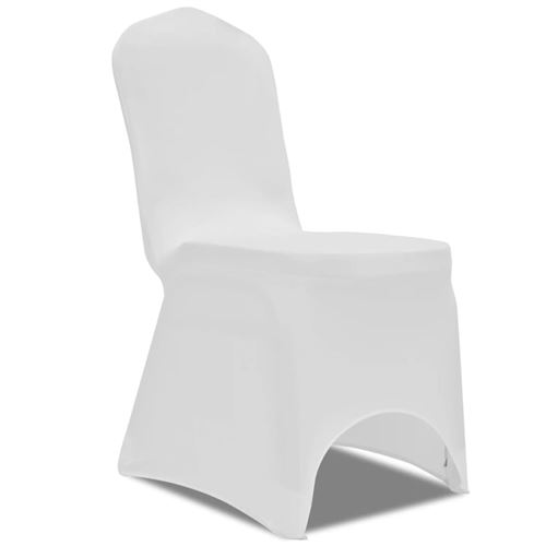 Vidaxl - Housse de chaise extensible 100 pcs Blanc Blanc