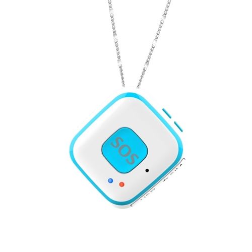 Super Mini Traceur Android iOs GPS Collier GSM Wifi AGPS Communication Sos Bleu - YONIS