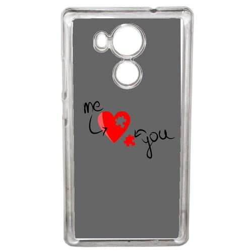Coque Me Love You Gris Compatible Mate 8 Transparent