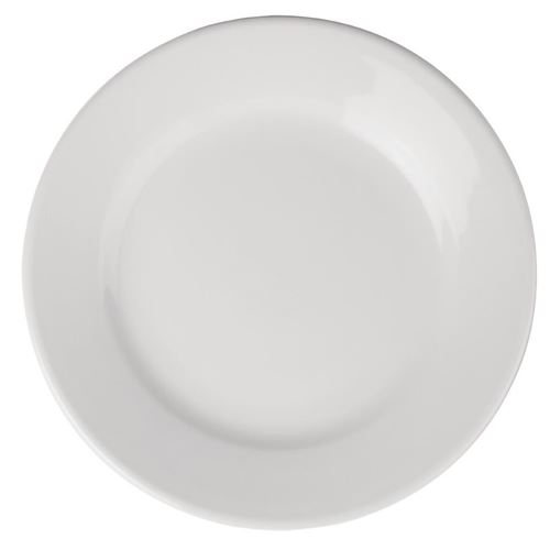 Assiettes à Bord Large 202(Ø)mm Athena Hotelware - x 12 - - Porcelaine x25mm