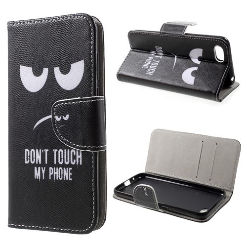 Etui en PU modèle ne touche pas mon téléphone pour votre Huawei Y5 (2018)