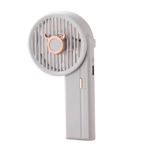 Ventilateur USB rechargeable portable Réglable Éventail suspendu avec Banque de puissance gris