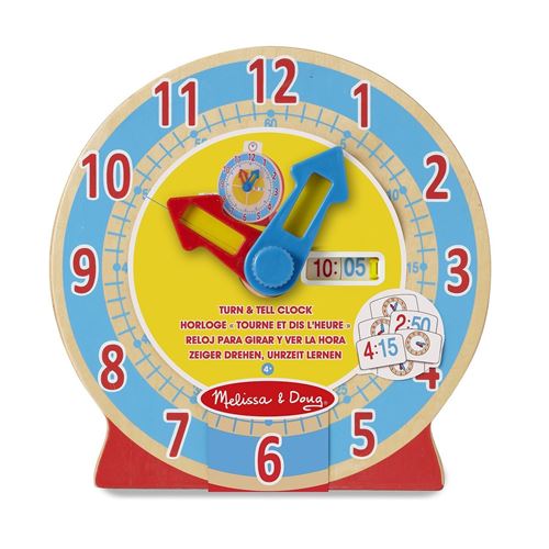 MELISSA et DOUG Horloge Tourner et Dire en bois *BRAND NEW*