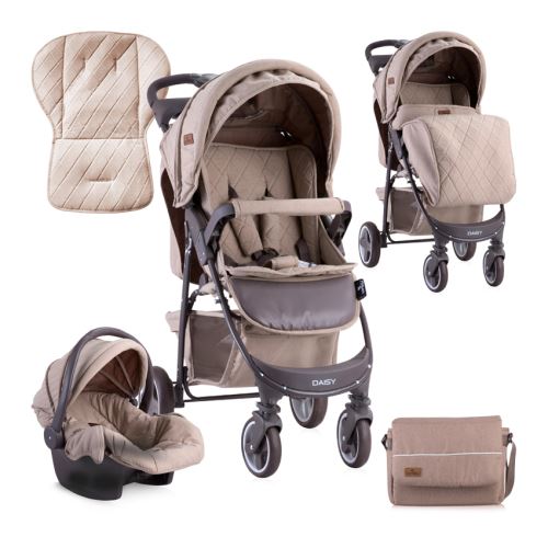 Poussette combinée 2 en 1 avec siège auto DAISY SET Beige Lorelli