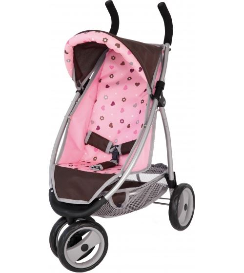 Bayer Poussette pour poupée Jogger Sport Marron et Rose 39920AA