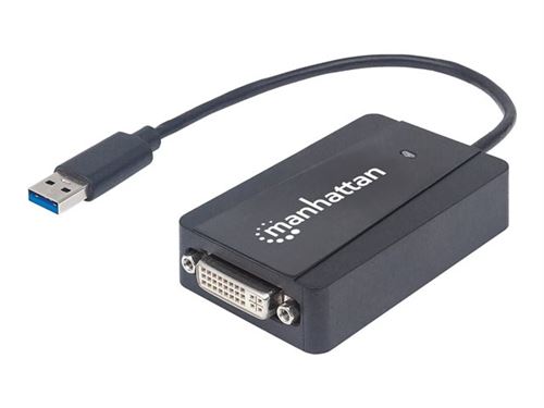 Manhattan 152310 usb 3.0 type-a dvi-i noir adaptateur et connecteur de câbles