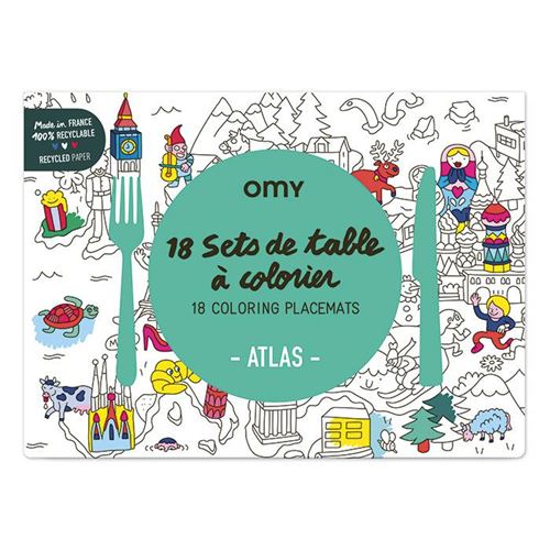 Set de table à colorier - Atlas - Omy