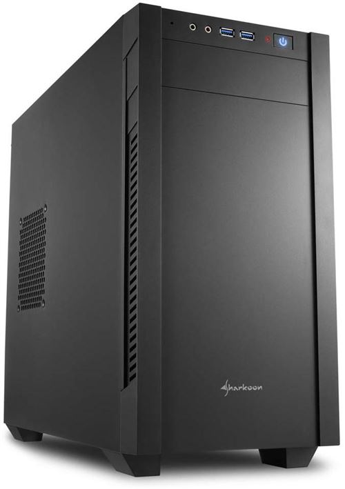 Sharkoon Noir S1000 - Tour - Micro Atx - Panneau Latéral Fenêtré (Acrylique) - Pas D'alimentation - Usb/Audio - Image 3