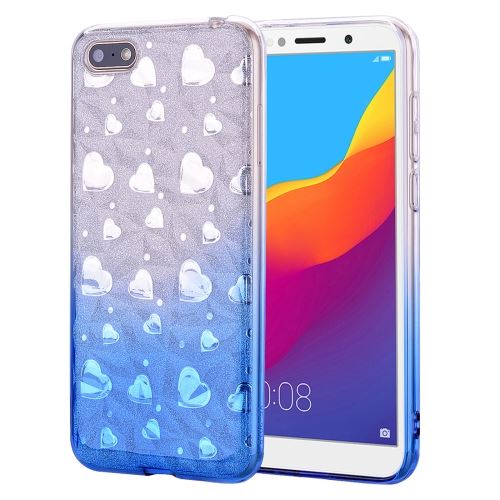 Huawei Y5 Prime (2018) Coque Protection Tpu Cœur Bleu Als89092